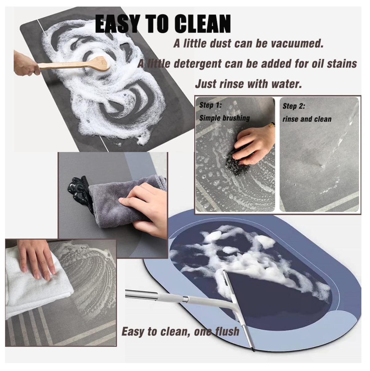 Tapete Baño Ovalado mas Barra de Baño